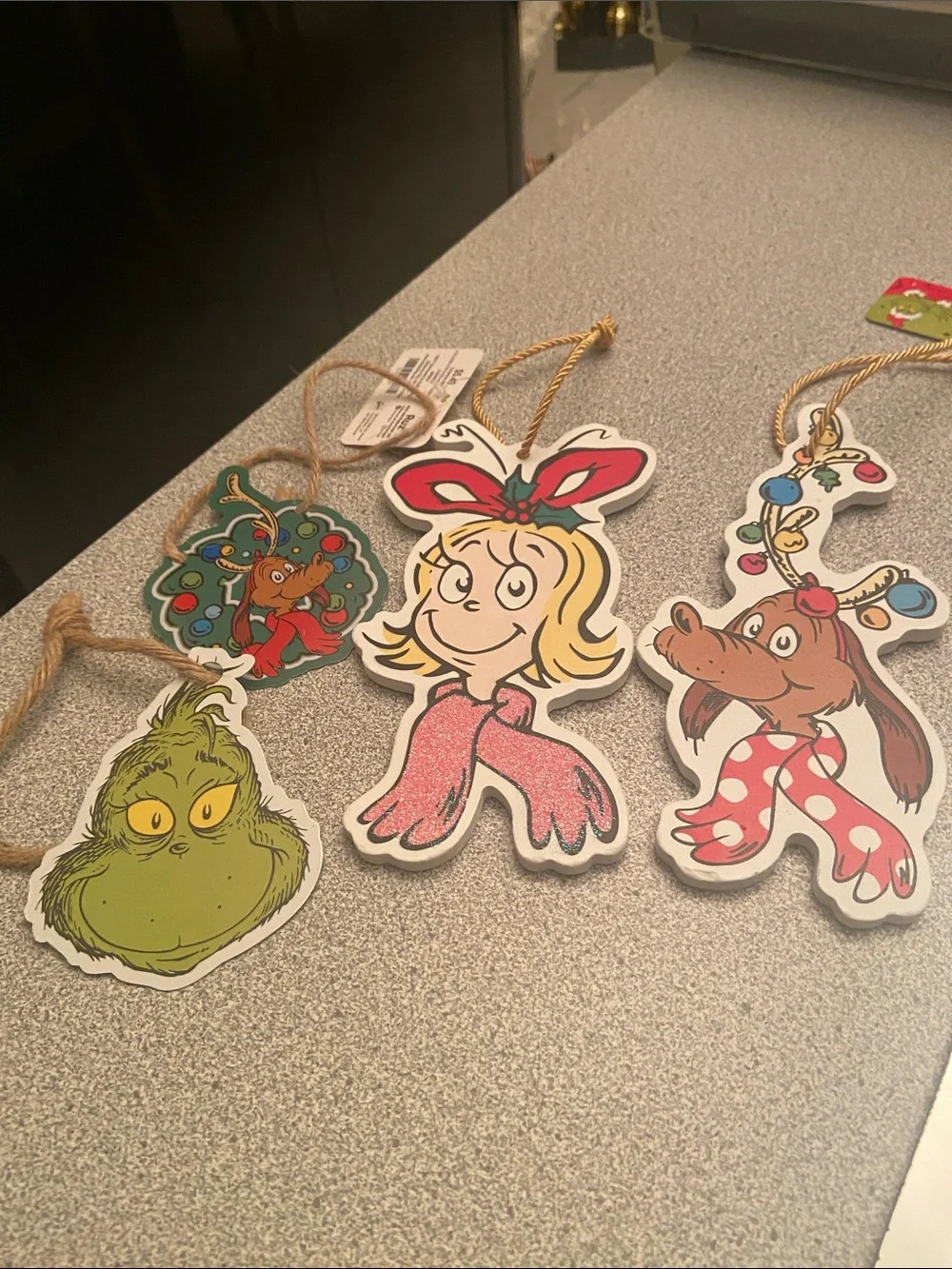 Dr. Seuss Holiday Character Ornaments - Pink, Green, Red & Blue